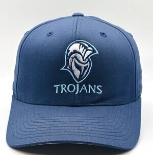 Trojan Hat Cap Flex Fit S/M Medium Blue Greek Warrior Logo